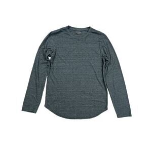GoodLife Long Sleeve Crew Neck Tee Large Heather Charcoal Tri-Blend Scoop Hem